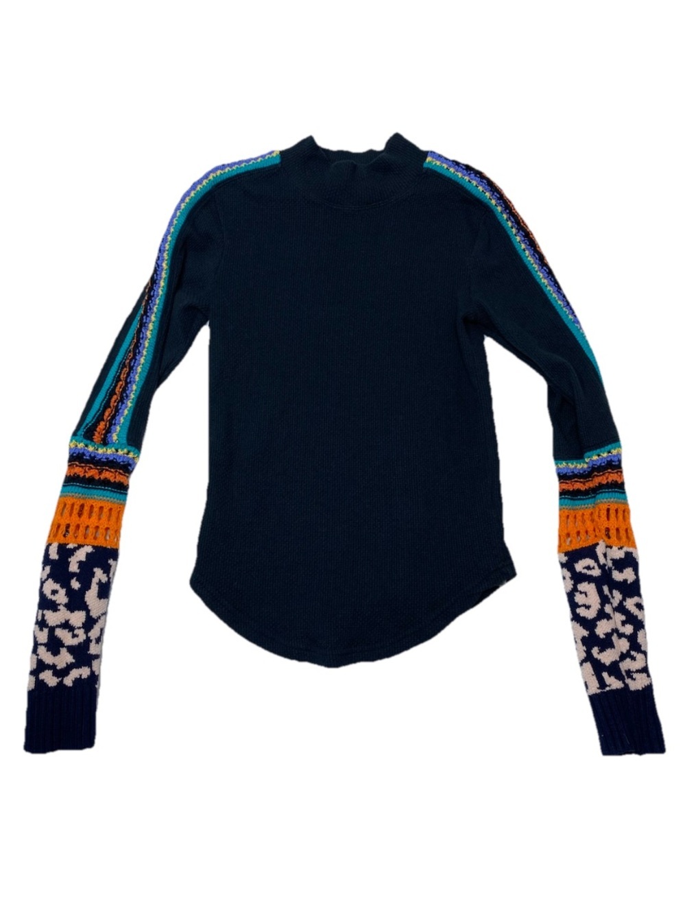 Free People Switch It Up Cuff Thermal Long Sleeve Top Women's Size XS